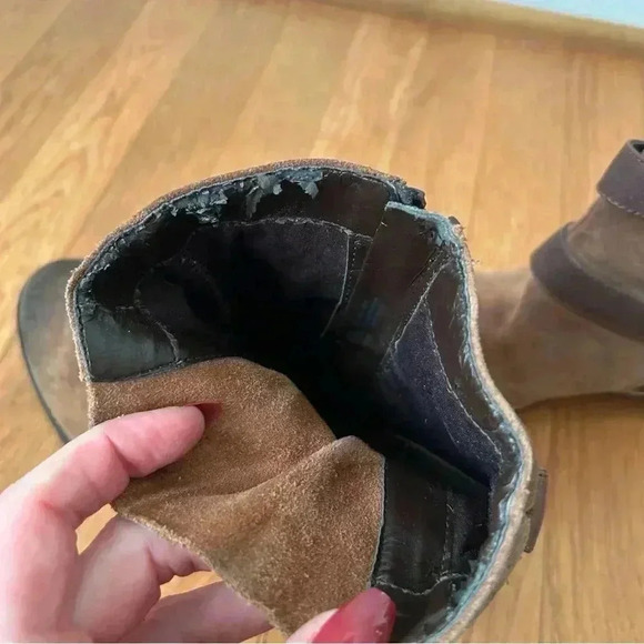 Naturalizer Comfort Brown Leather Buckle Mid Calf Zip Up Boots Women’s Size 8 - Picture 7 of 9